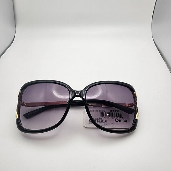 NWT Ophelia Roe Black & Gold Sunglasses - Picture 2 of 6